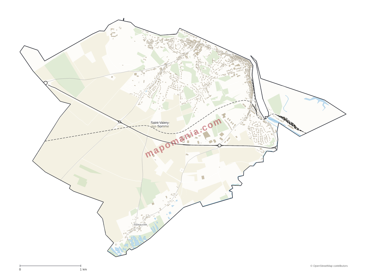 Carte de Saint-Valery-sur-Somme à personnaliser