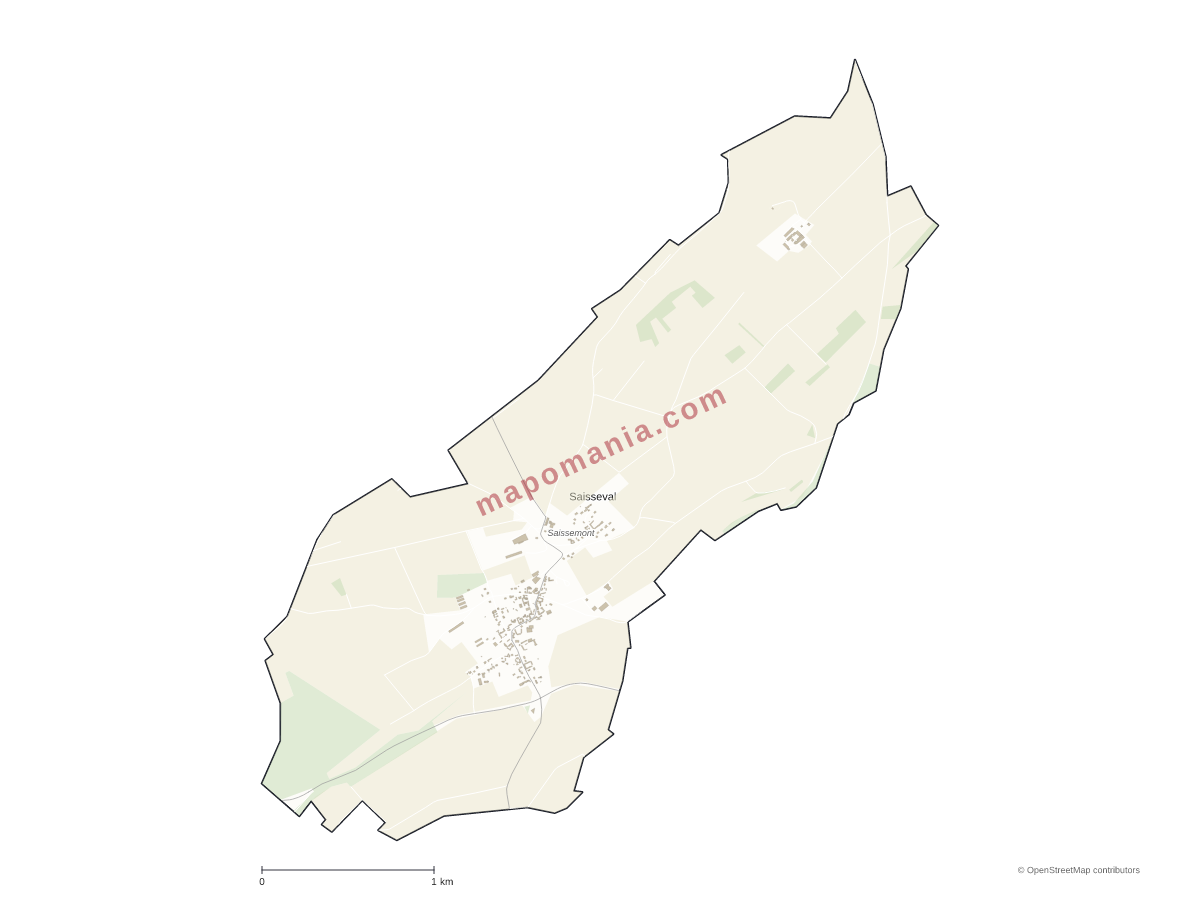 Carte de Saisseval à personnaliser