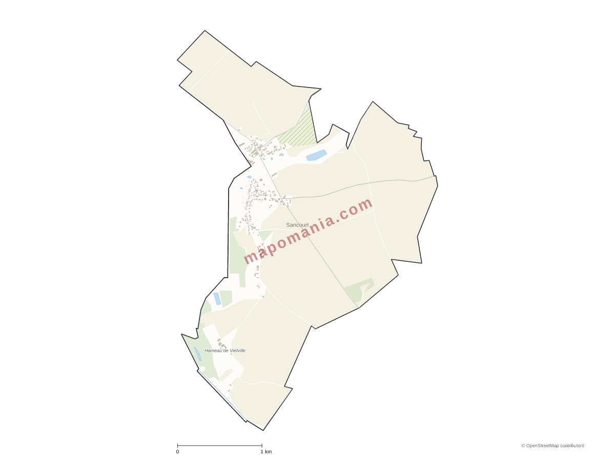 Carte de Sancourt à personnaliser