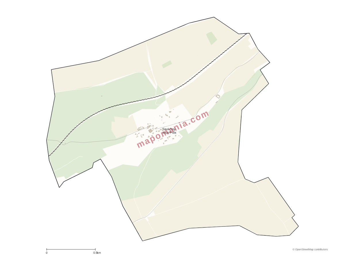 Carte de Saulchoy-sous-Poix à personnaliser