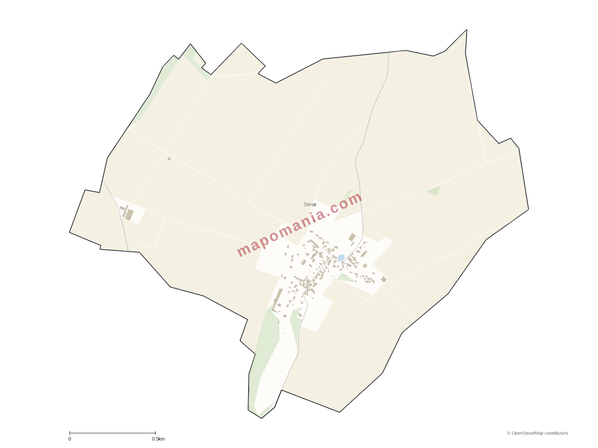 Carte de Seux à personnaliser
