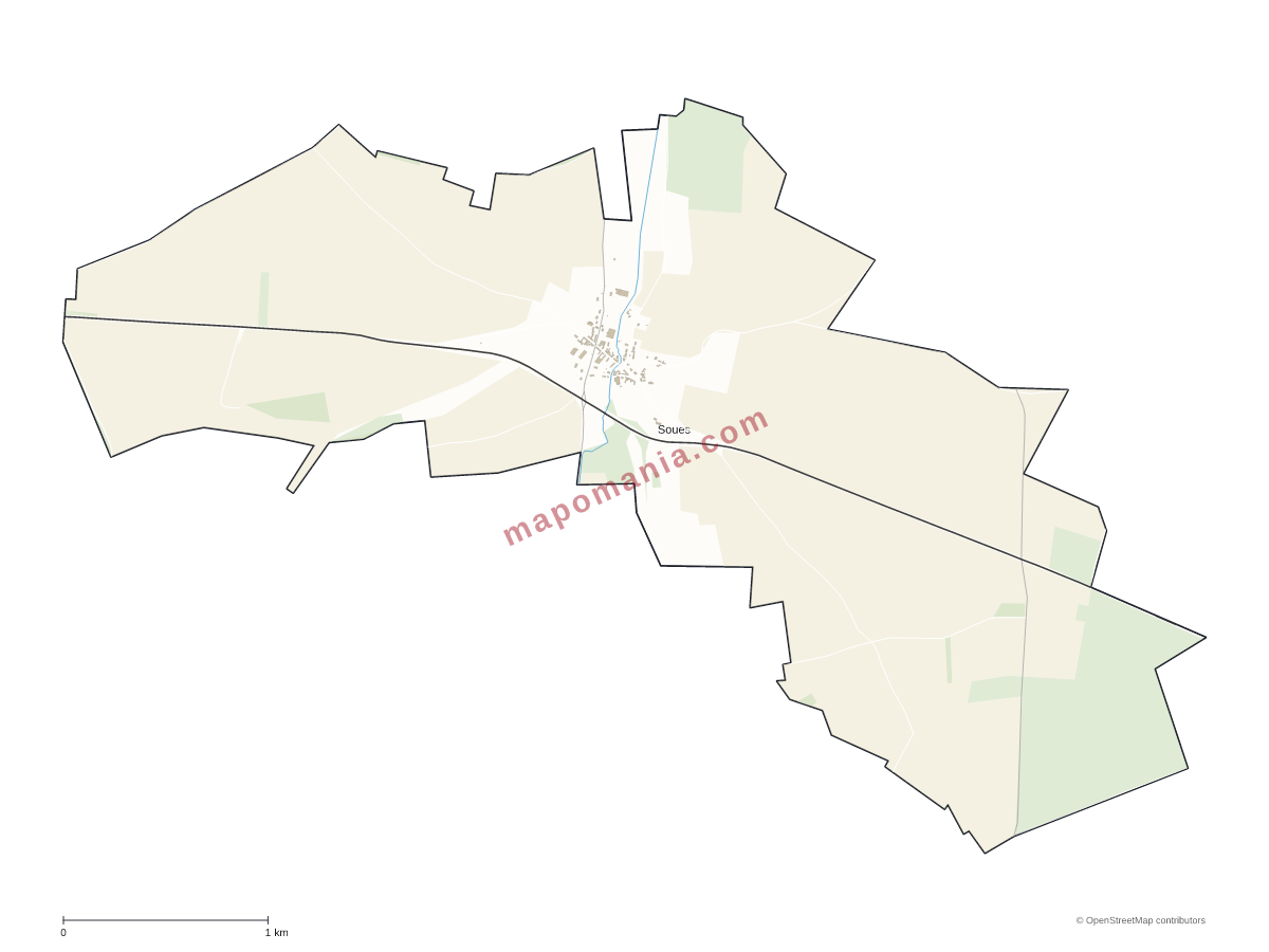 Carte de Soues à personnaliser