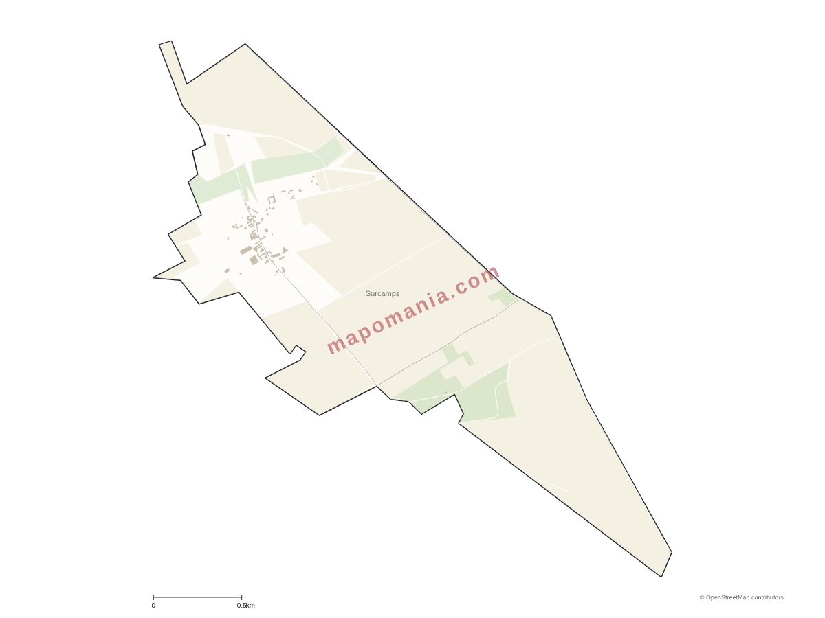 Carte de Surcamps à personnaliser
