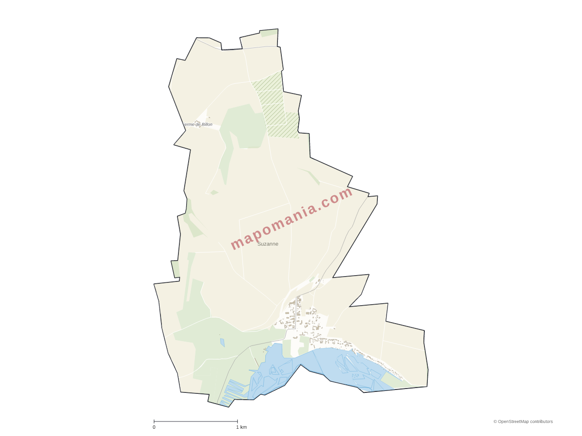 Carte de Suzanne à personnaliser
