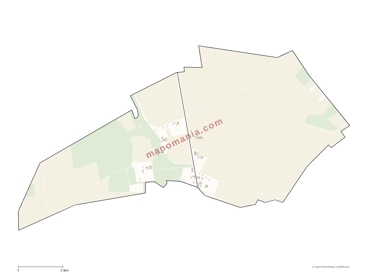 Carte de Tailly à personnaliser