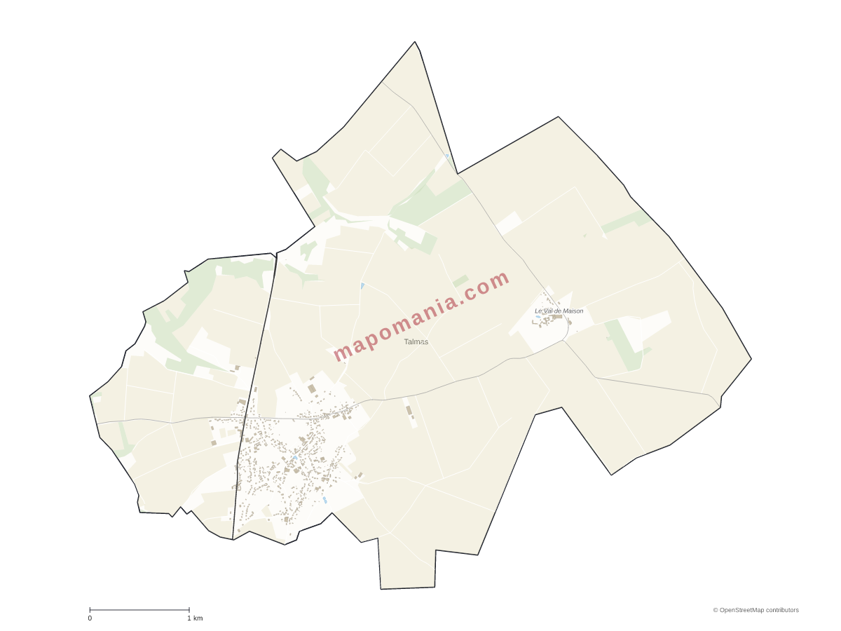 Carte de Talmas à personnaliser