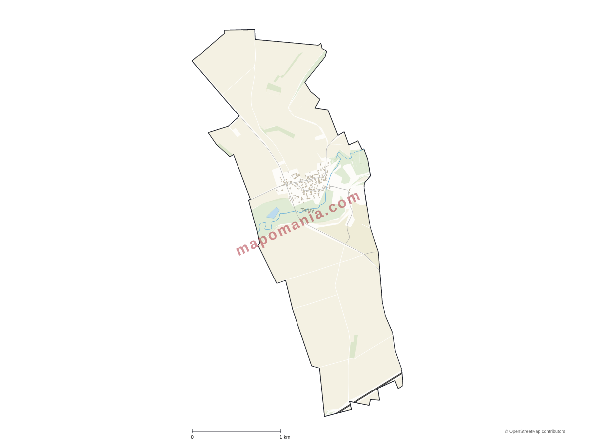 Carte de Tertry à personnaliser