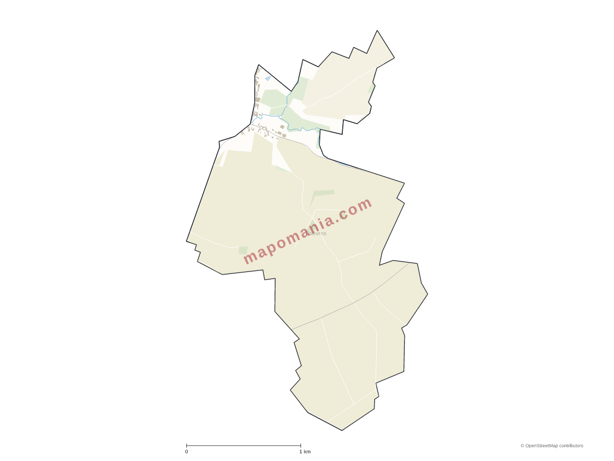 Carte de Thièvres à personnaliser
