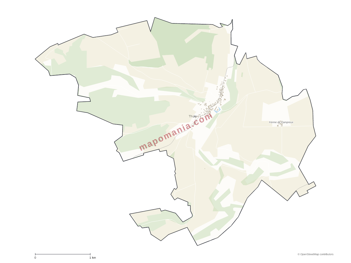 Carte de Thoix à personnaliser