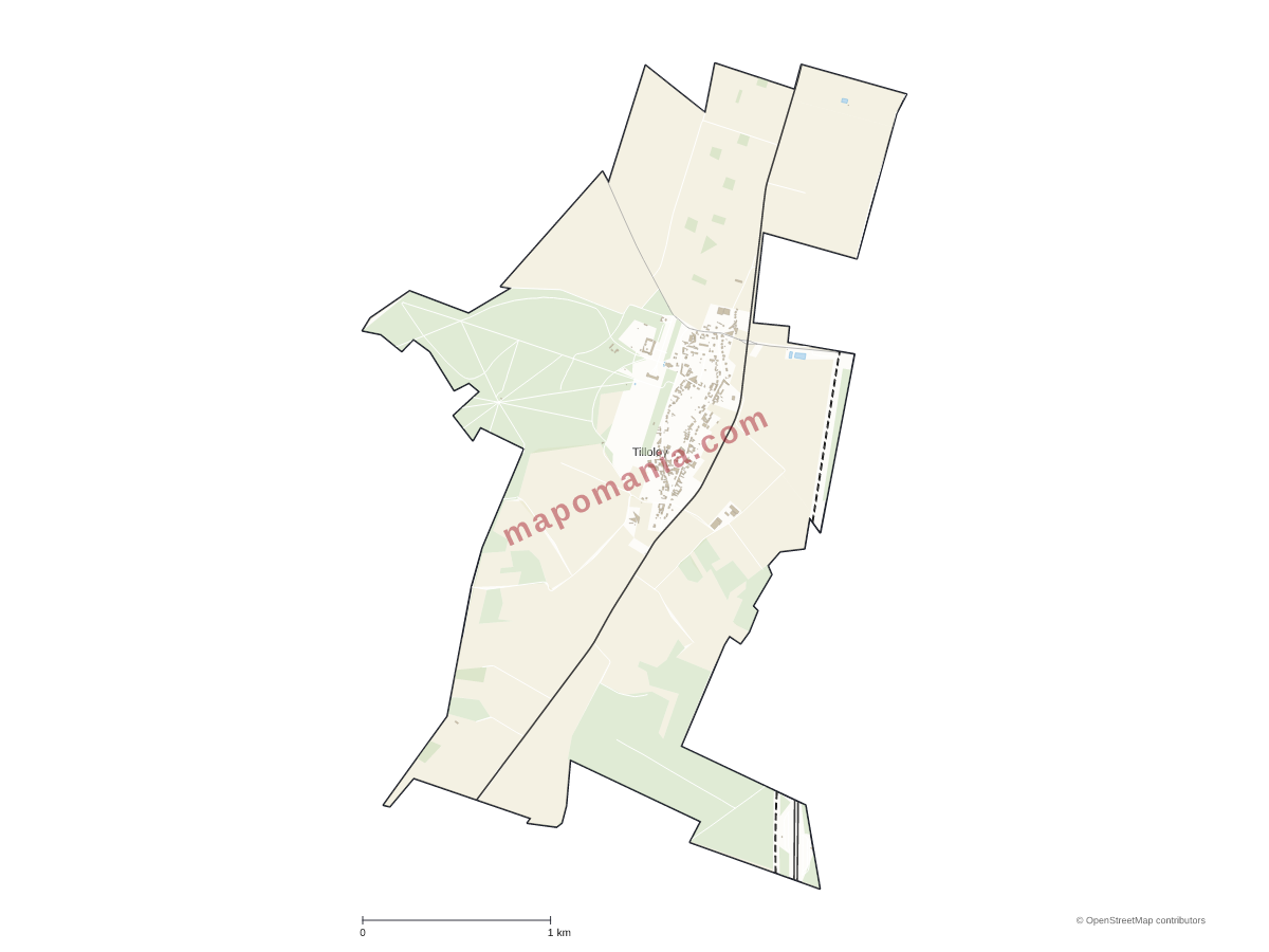 Carte de Tilloloy à personnaliser