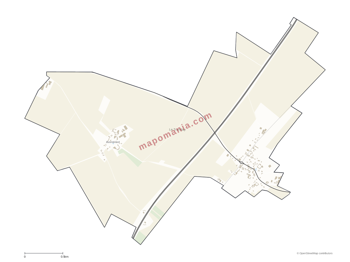 Carte de Le Translay à personnaliser