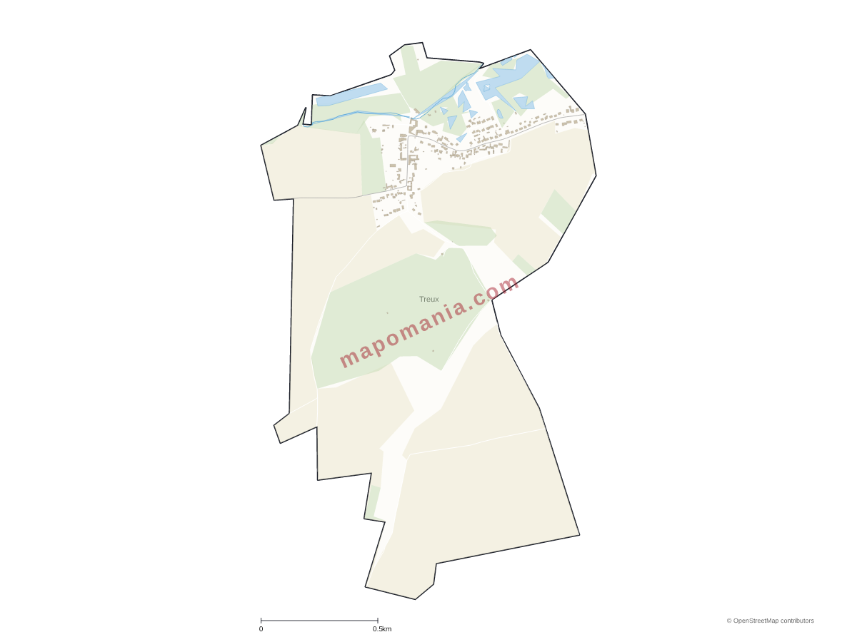 Carte de Treux à personnaliser