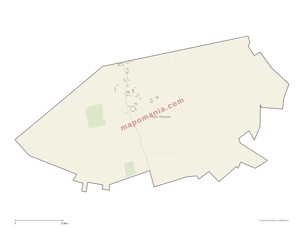 Carte de Ugny-l'Équipée à personnaliser