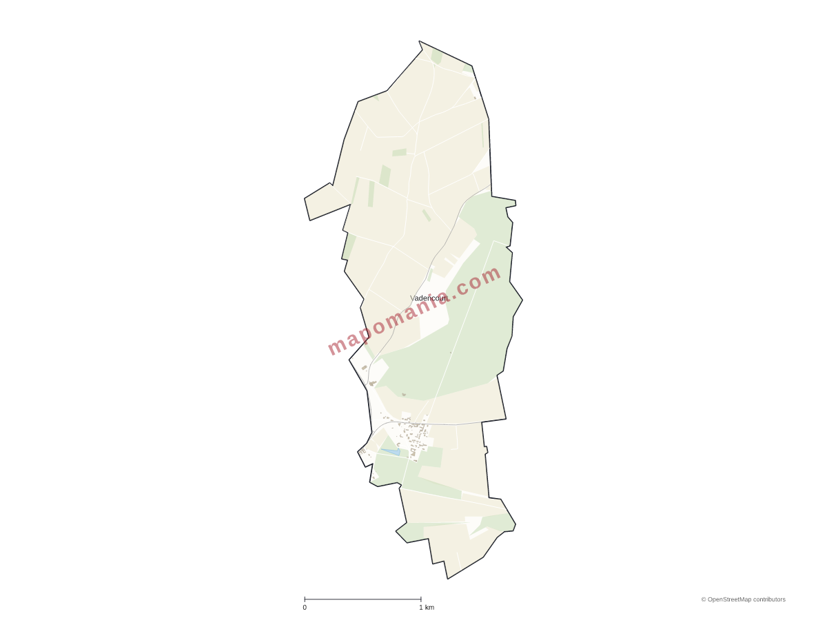 Carte de Vadencourt à personnaliser