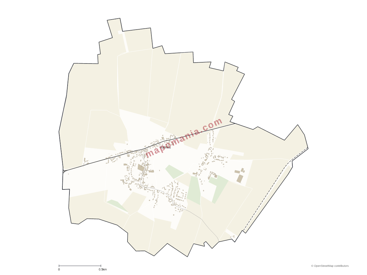 Carte de Valines à personnaliser