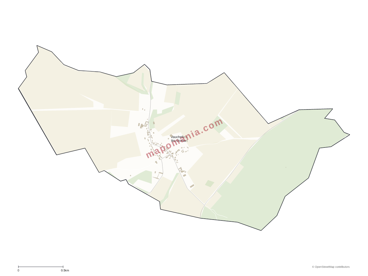Carte de Vauchelles-lès-Domart à personnaliser