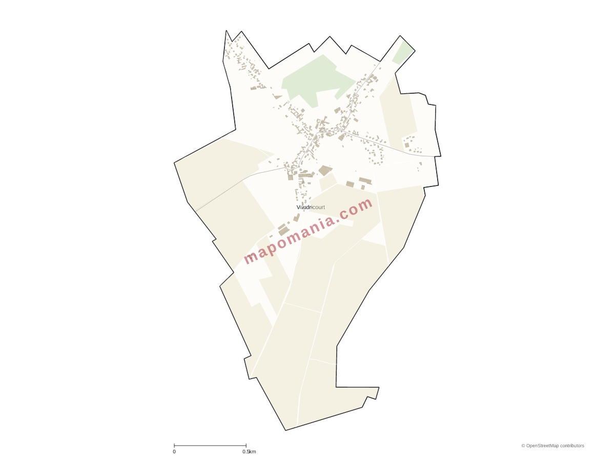 Carte de Vaudricourt à personnaliser