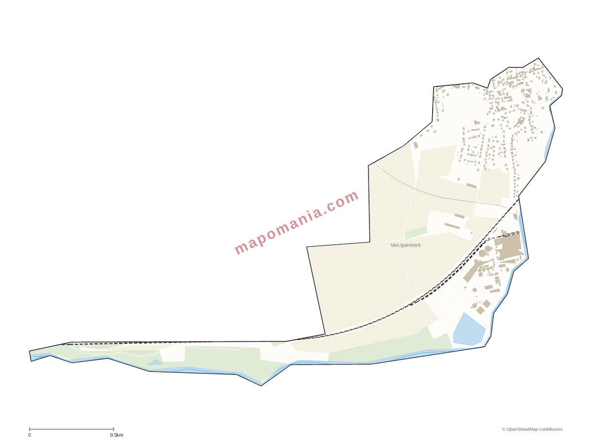 Carte de Vecquemont à personnaliser