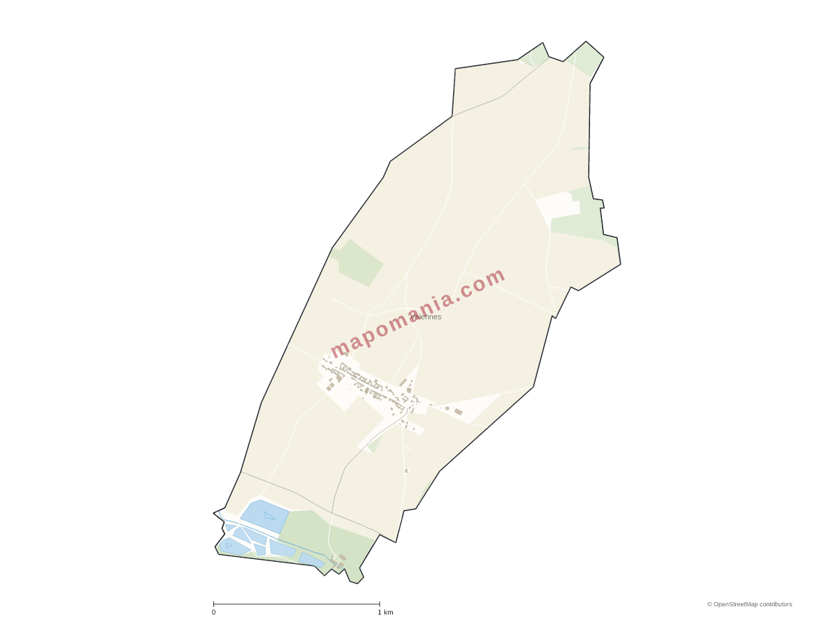 Carte de Velennes à personnaliser