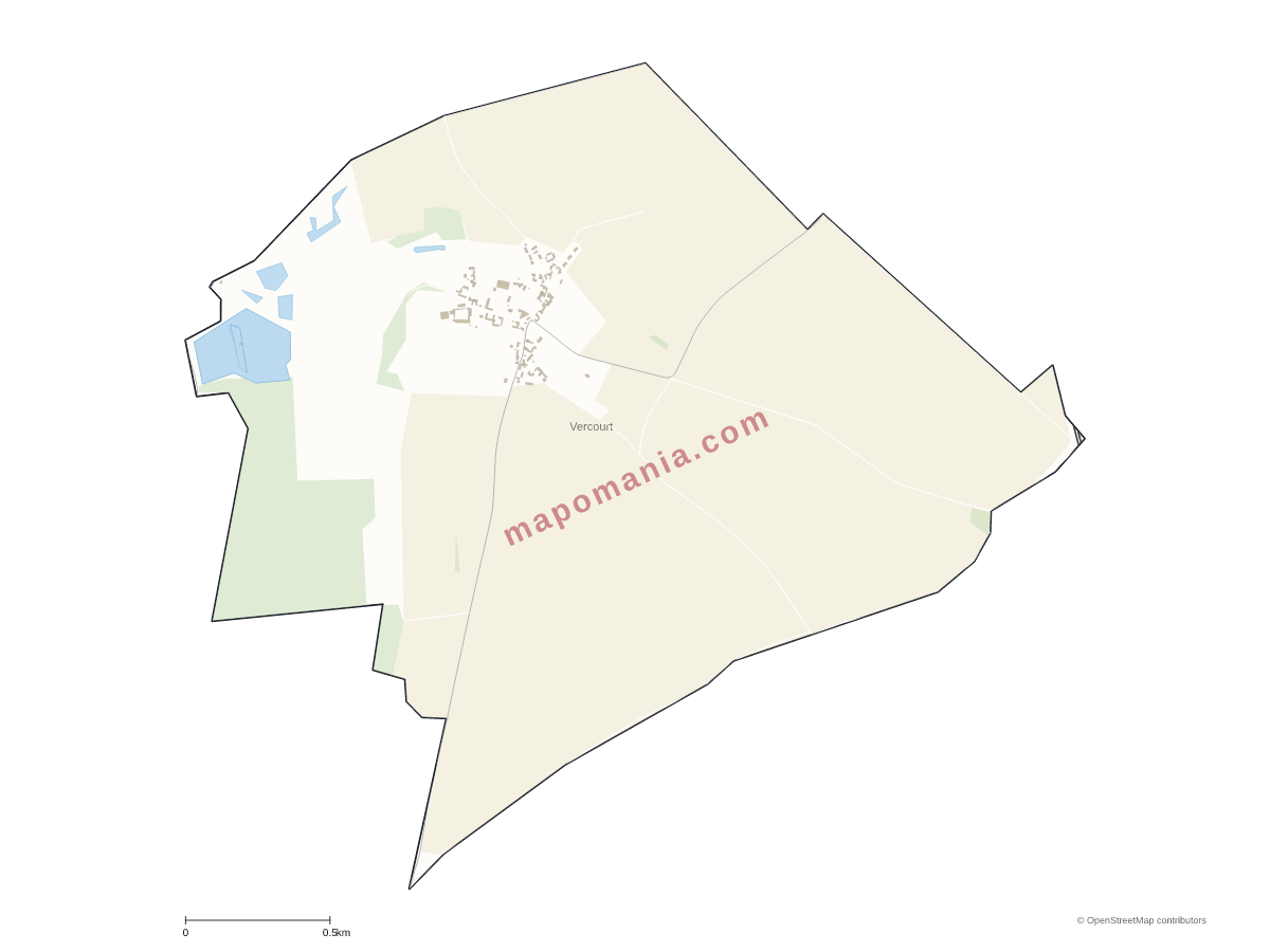 Carte de Vercourt à personnaliser