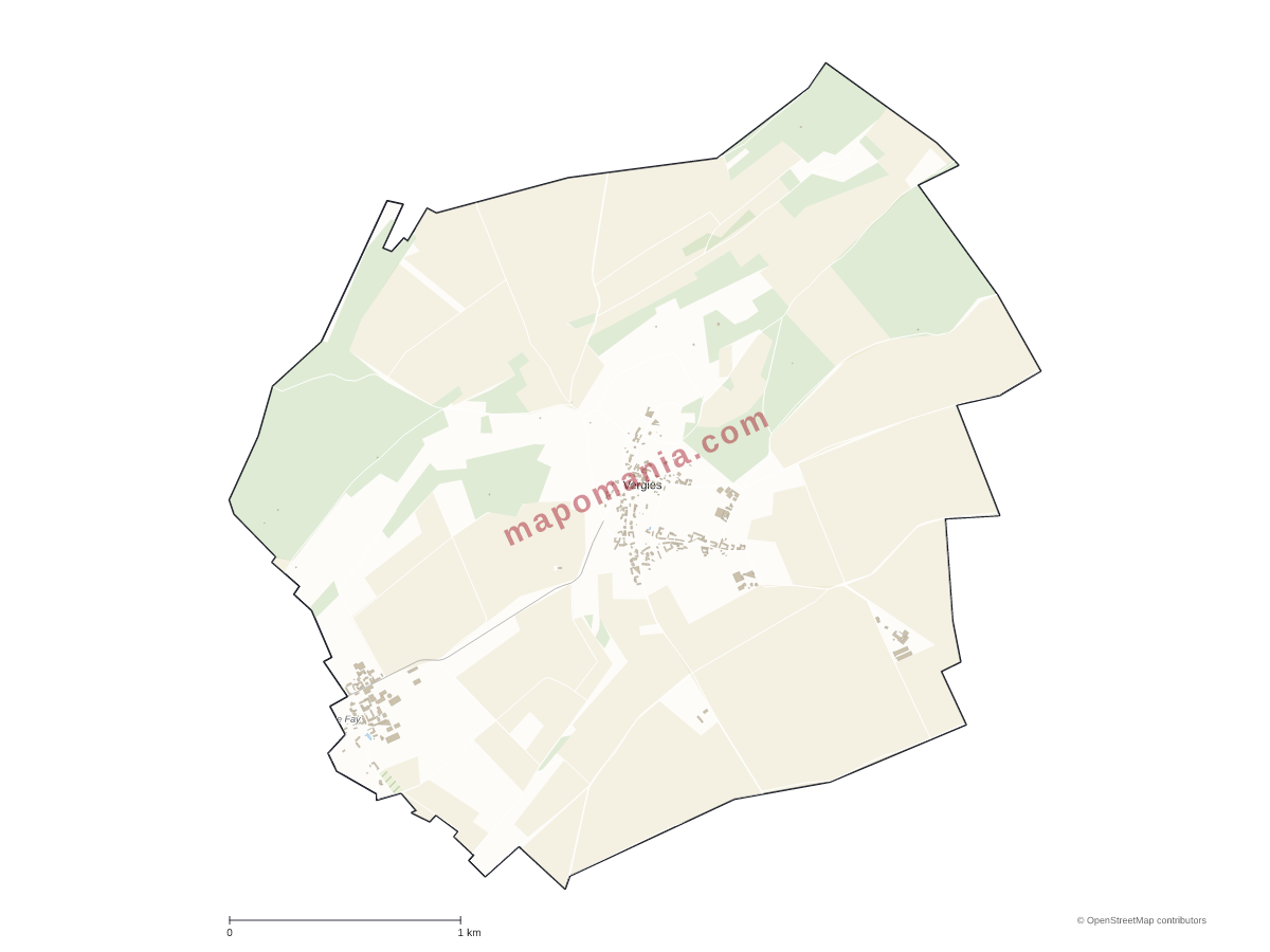 Carte de Vergies à personnaliser
