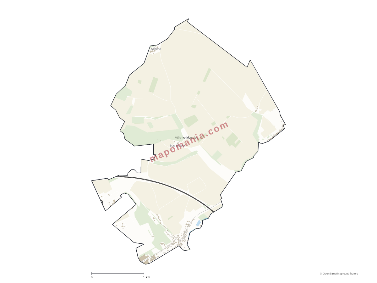 Carte de Ville-le-Marclet à personnaliser