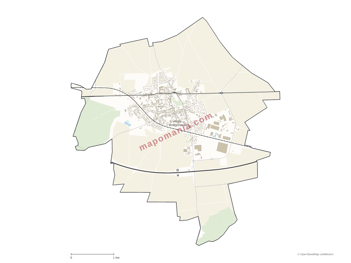 Carte de Villers-Bretonneux à personnaliser