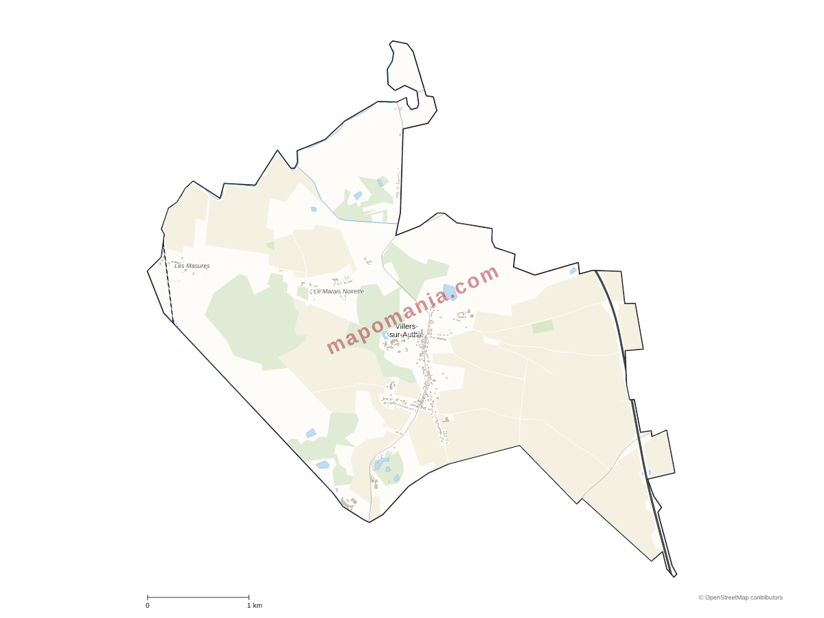 Carte de Villers-sur-Authie à personnaliser