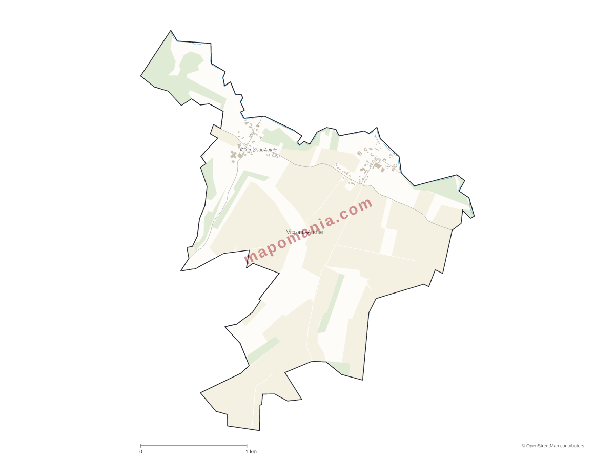 Carte de Vitz-sur-Authie à personnaliser