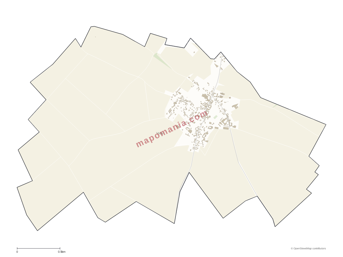 Carte de Vrély à personnaliser