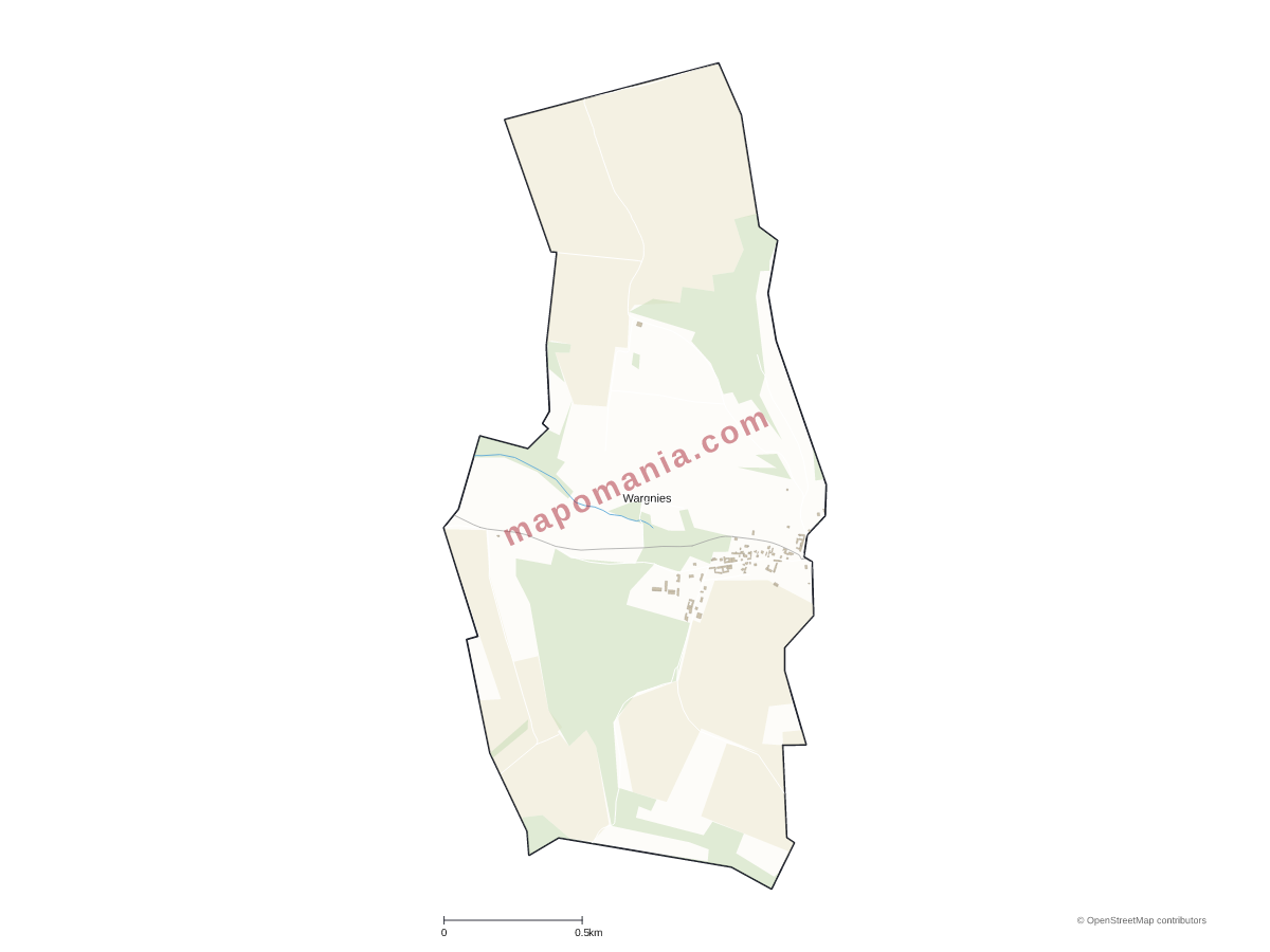 Carte de Wargnies à personnaliser
