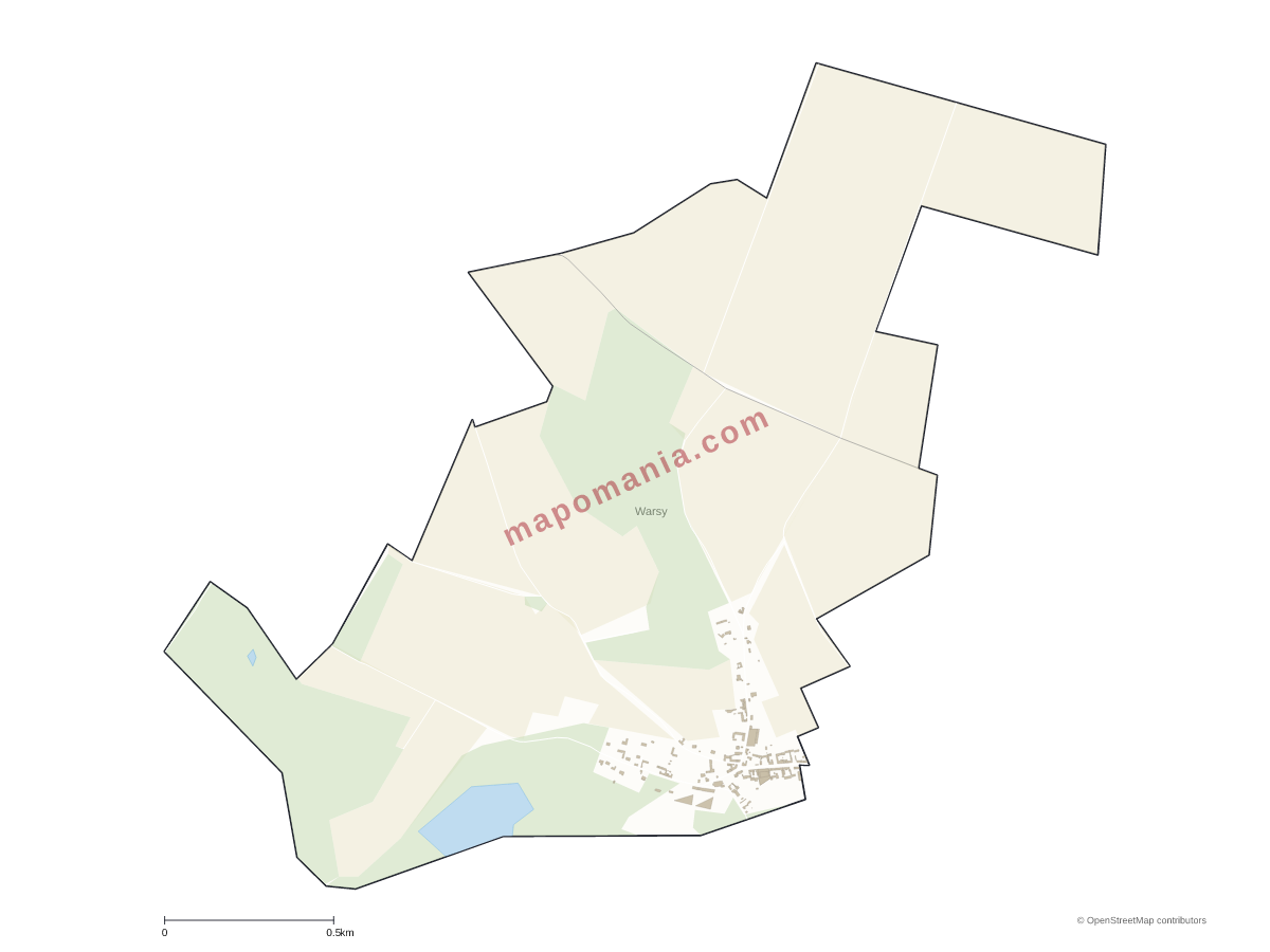 Carte de Warsy à personnaliser