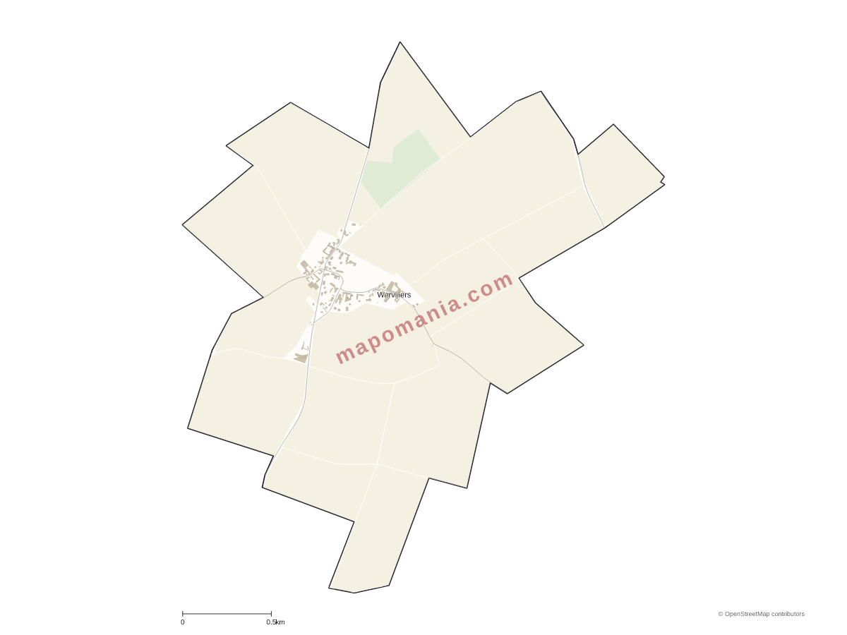 Carte de Warvillers à personnaliser