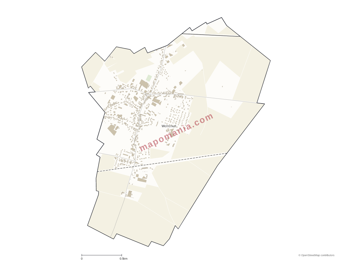 Carte de Woincourt à personnaliser