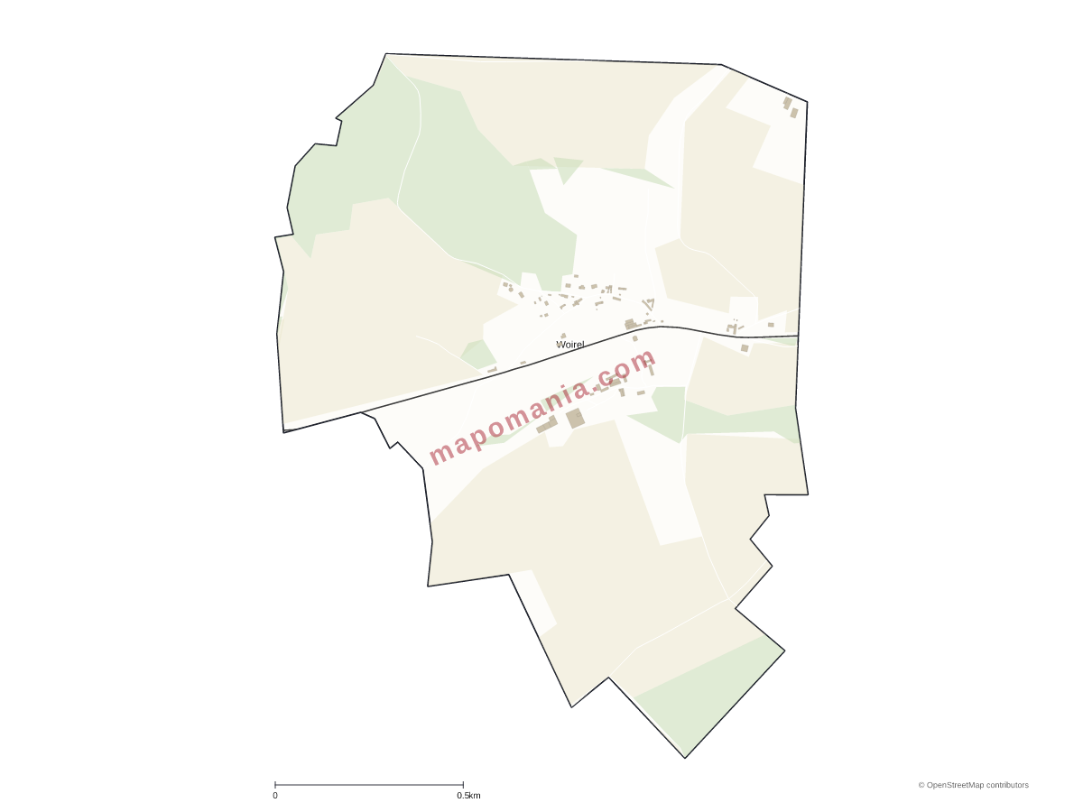 Carte de Woirel à personnaliser