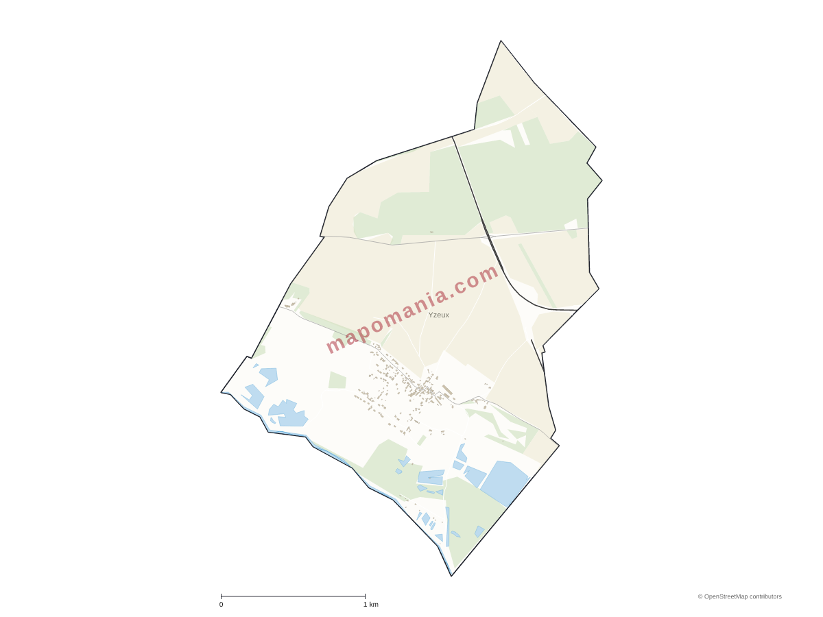 Carte de Yzeux à personnaliser