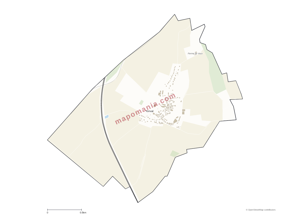 Carte de Yonval à personnaliser