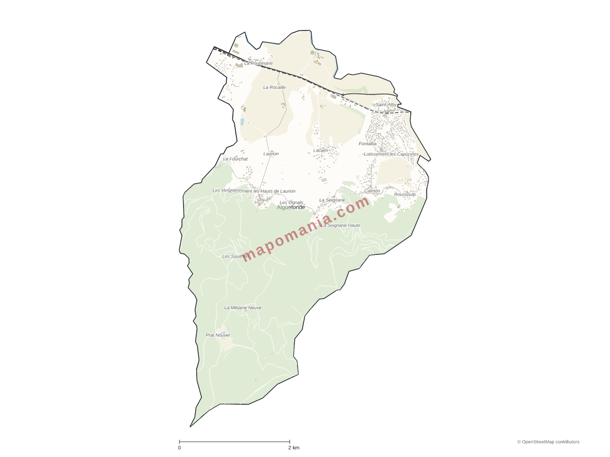 Carte de Aiguefonde à personnaliser