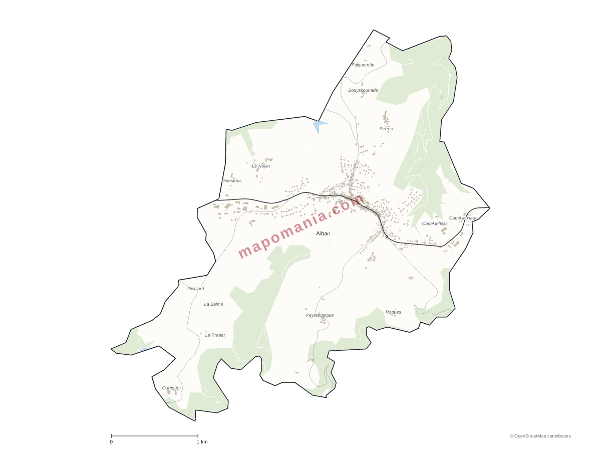 Carte de Alban à personnaliser
