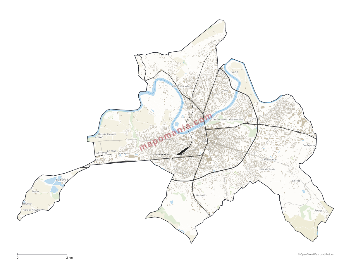 Carte de Albi à personnaliser