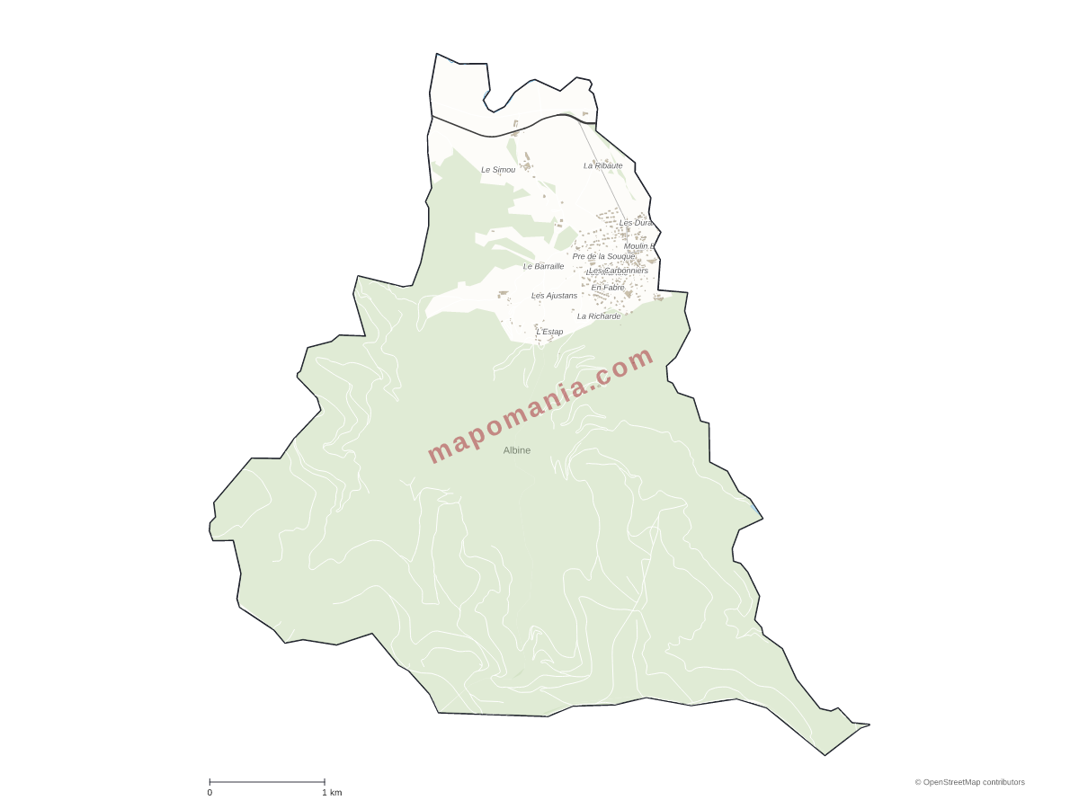 Carte de Albine à personnaliser