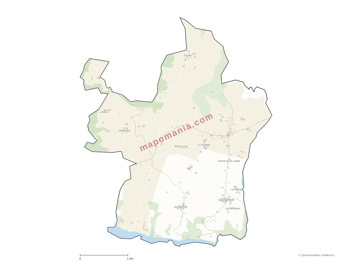 Carte de Almayrac à personnaliser