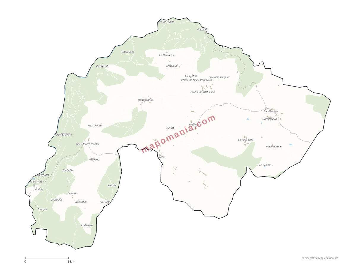 Carte de Arifat à personnaliser