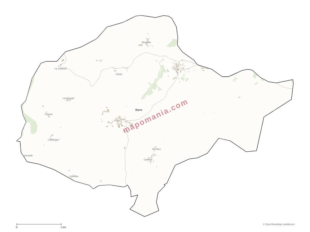 Carte de Barre à personnaliser