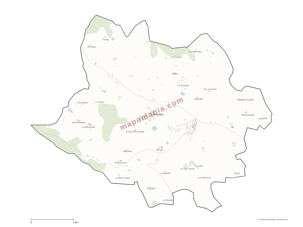 Carte de Brousse à personnaliser