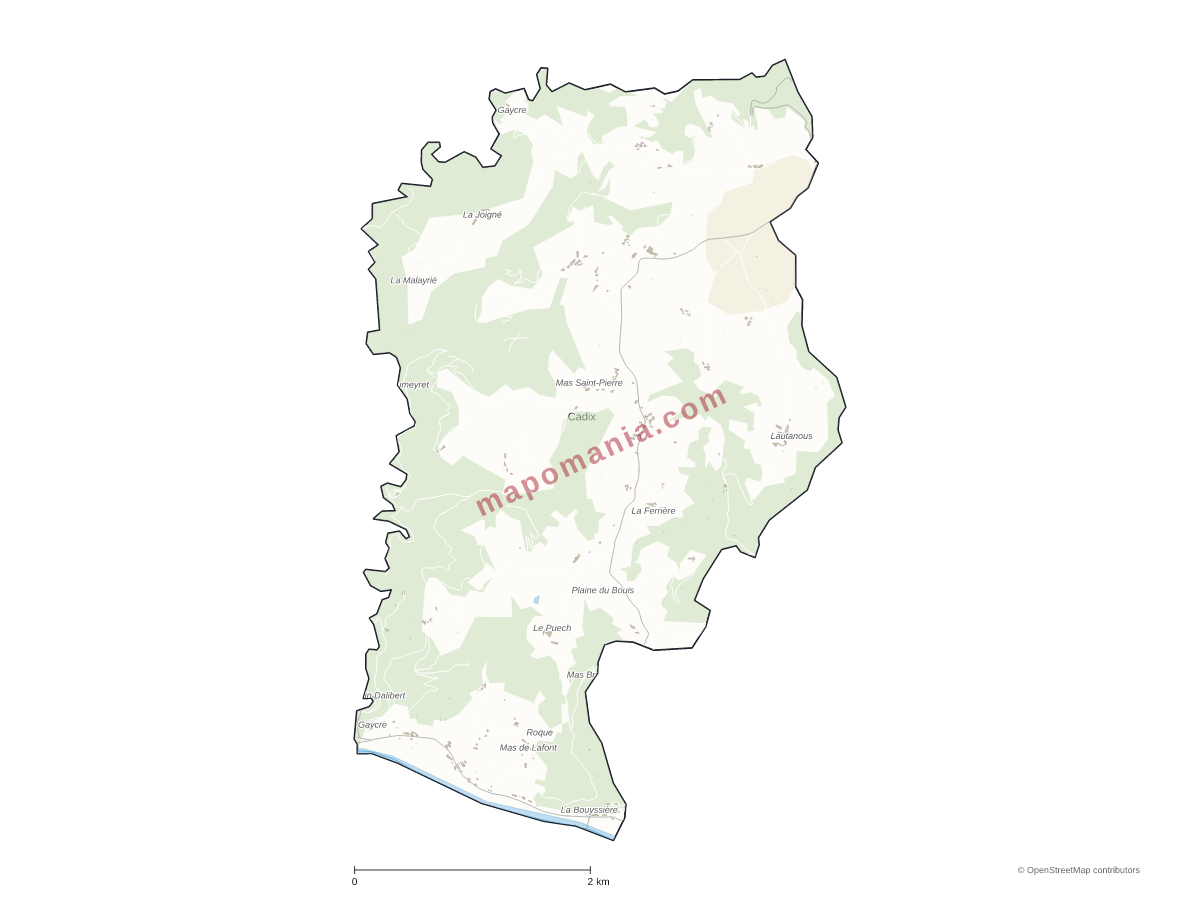 Carte de Cadix à personnaliser