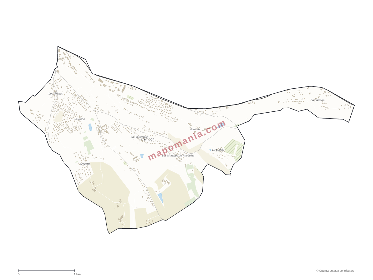 Carte de Cambon à personnaliser