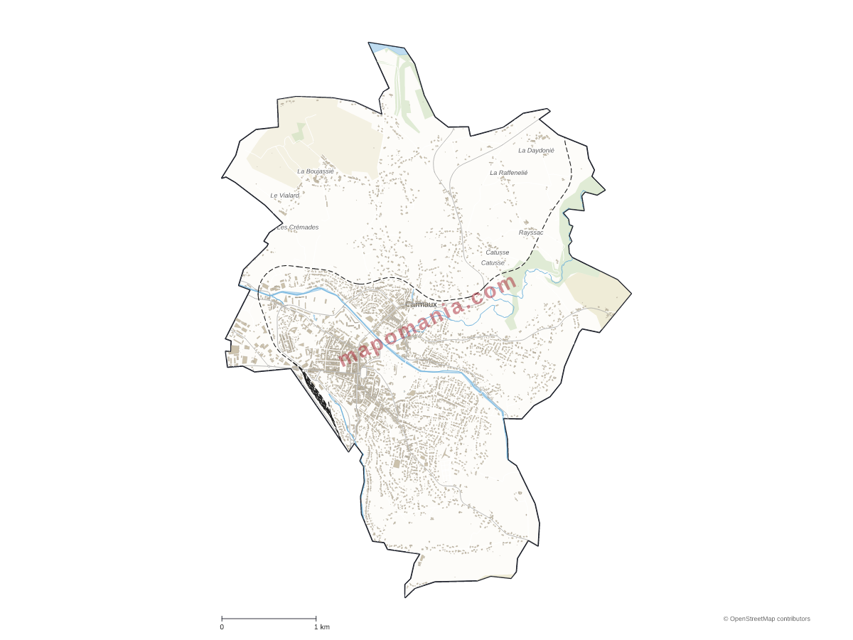 Carte de Carmaux à personnaliser