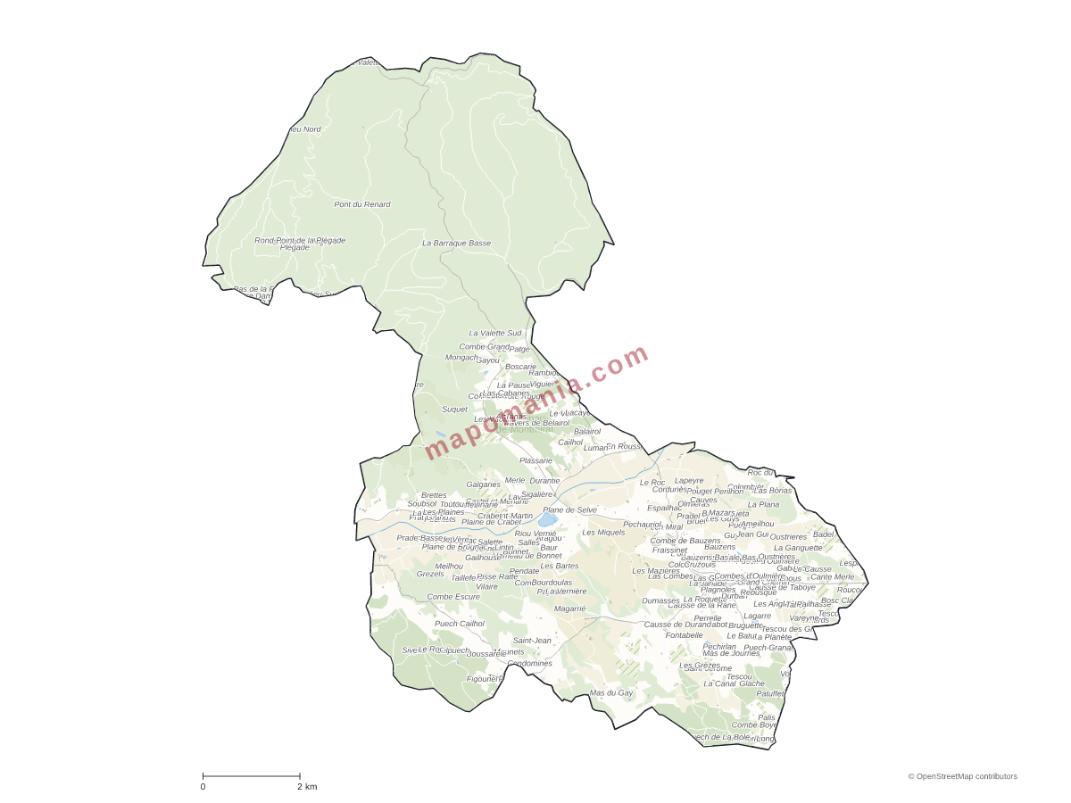 Carte de Castelnau-de-Montmiral à personnaliser