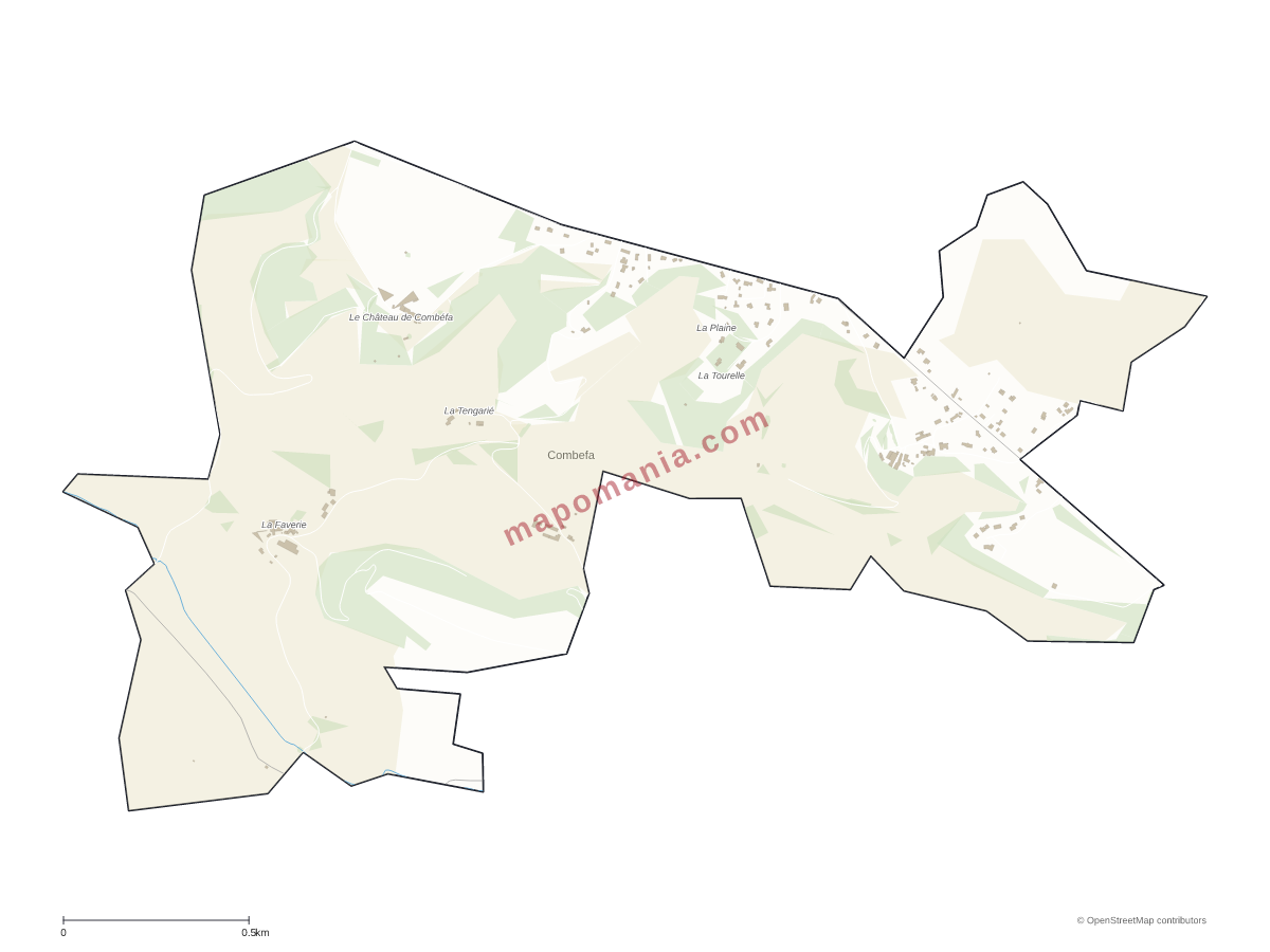 Carte de Combefa à personnaliser